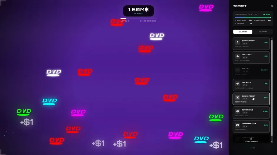 Кадър от A Game About Bouncing DVD