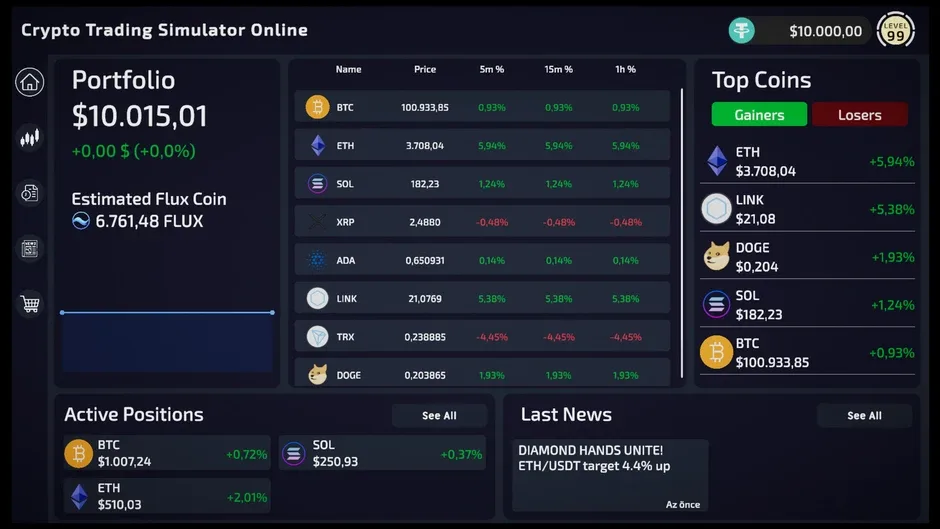 Кадър от Crypto Trading Simulator
