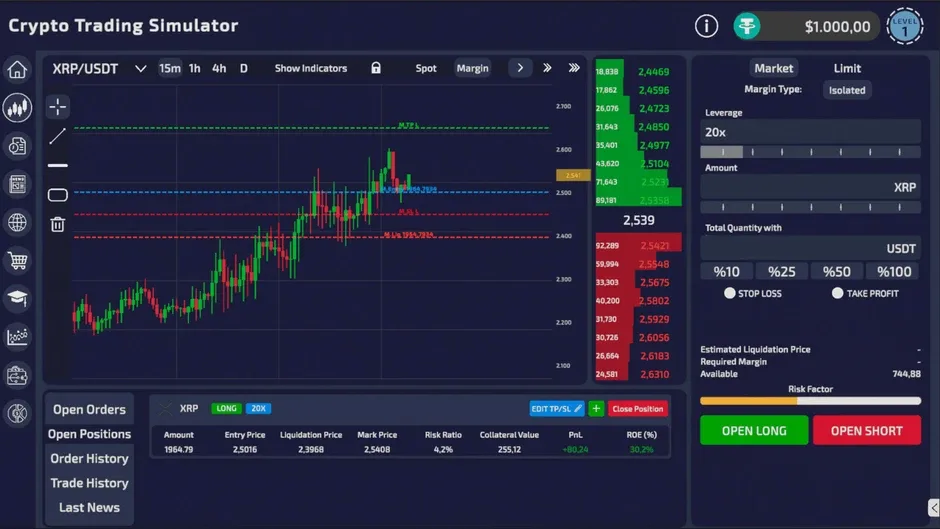 Кадър от Crypto Trading Simulator