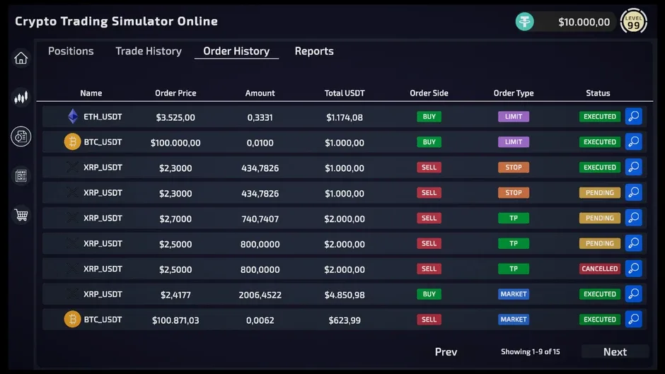 Кадър от Crypto Trading Simulator