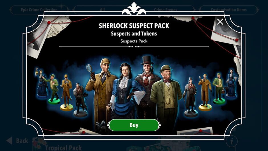 สกรีนช็อตจาก Clue/Cluedo: Sherlock Suspect Pack (รูปที่ 2)