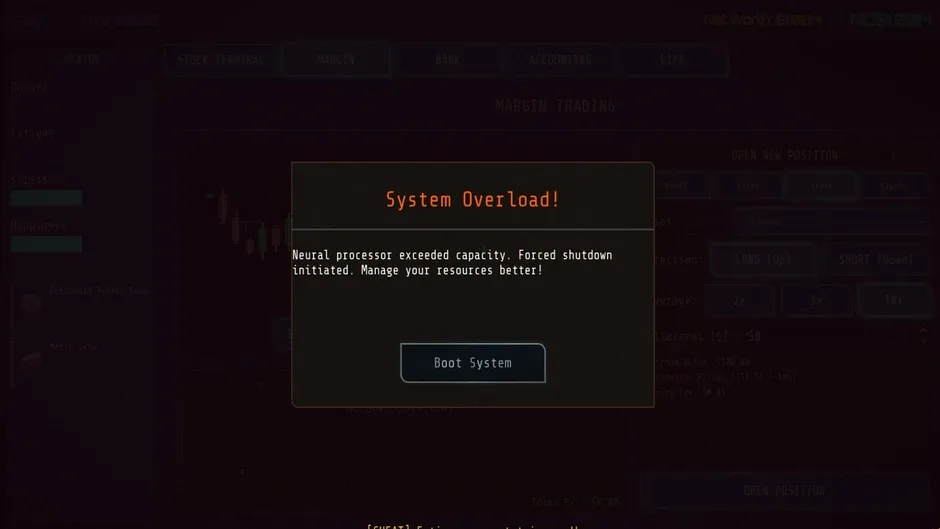 Кадър от Neo Capitalist: Stock Market Survival Simulator