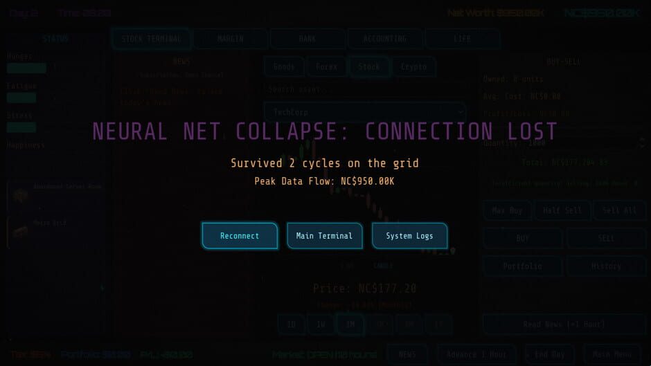 Neo Capitalist: Stock Market Survival Simulator screenshot 17