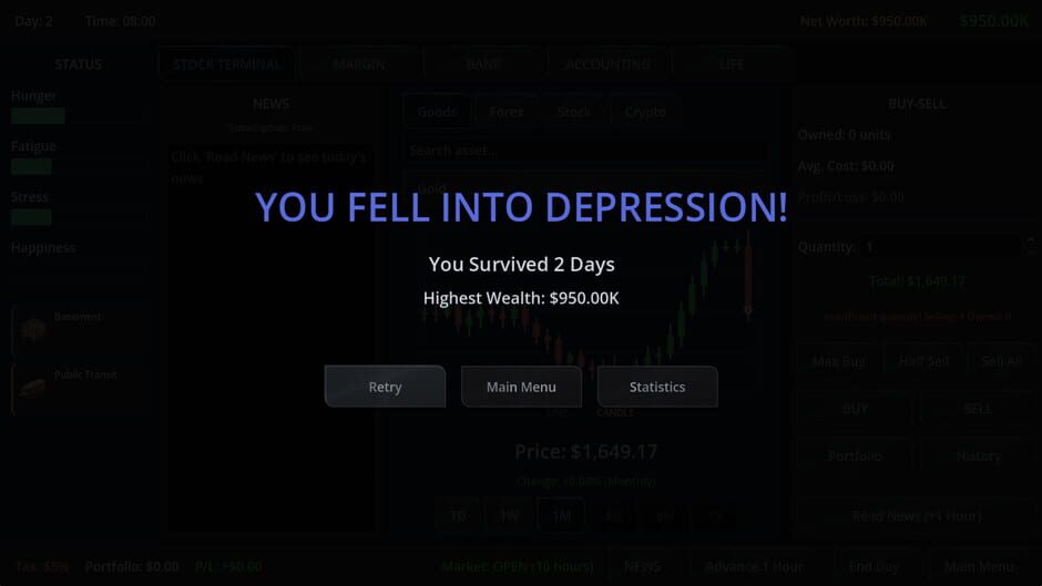 Neo Capitalist: Stock Market Survival Simulator screenshot 19