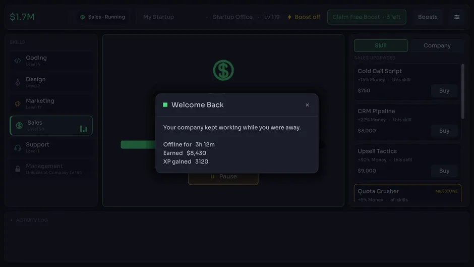 Кадър от Idle Startup