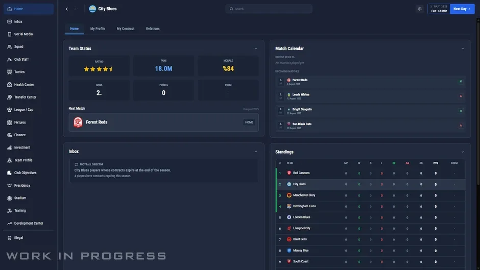 Кадър от Pro Soccer Manager 27