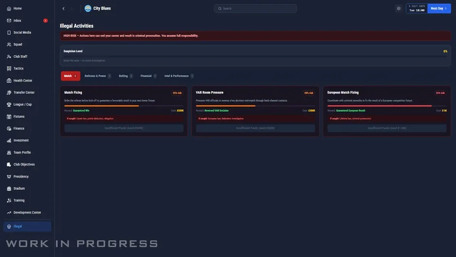 Кадър от Pro Soccer Manager 27