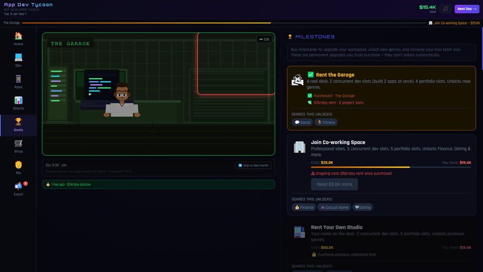 สกรีนช็อตจาก App Developer Tycoon (รูปที่ 5)