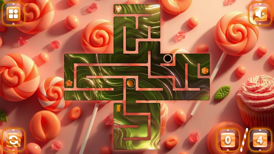 สกรีนช็อตจาก Sweetie Candy Maze: Coral Peach (รูปที่ 5)