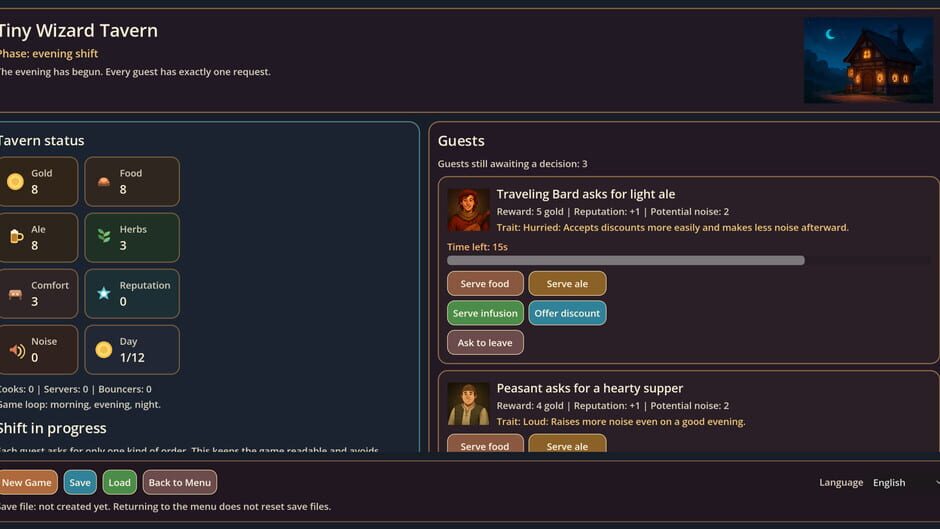 สกรีนช็อตจาก Tiny Wizard Tavern (รูปที่ 4)