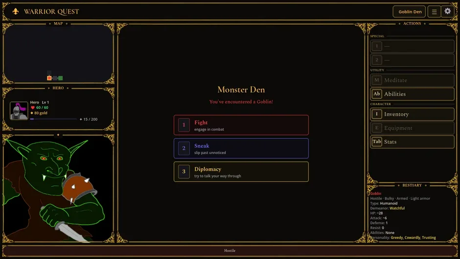 Screenshot de Warrior Quest