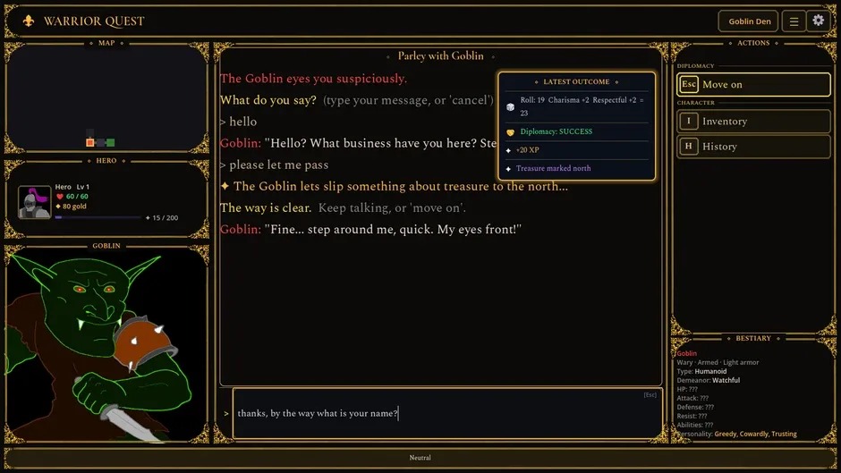 Screenshot de Warrior Quest