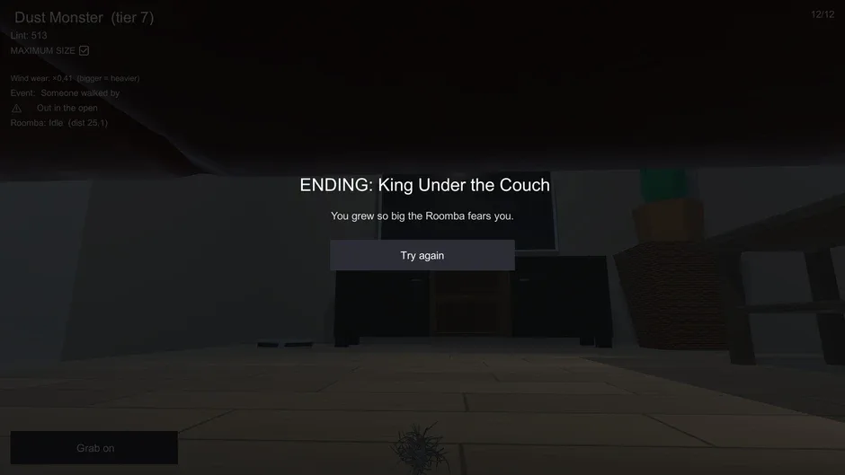 Кадър от Dust Bunny Simulator