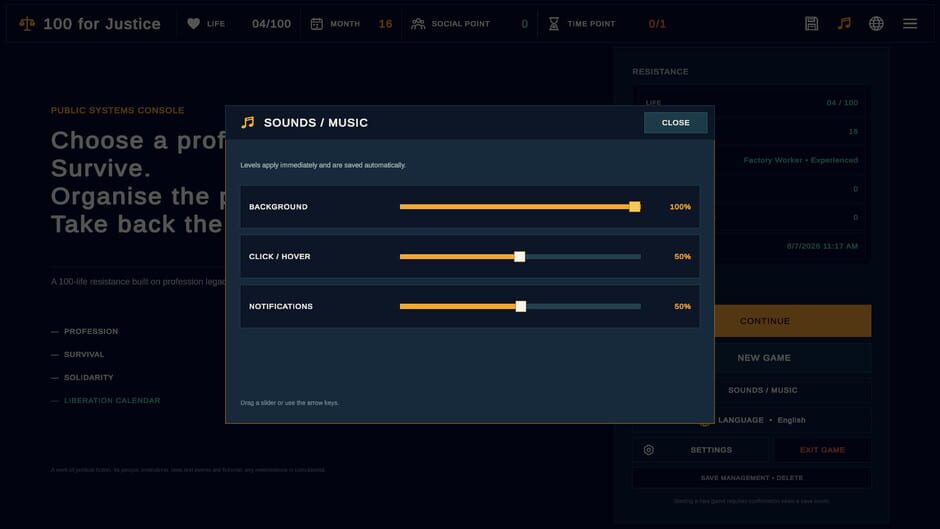 100 for Justice screenshot