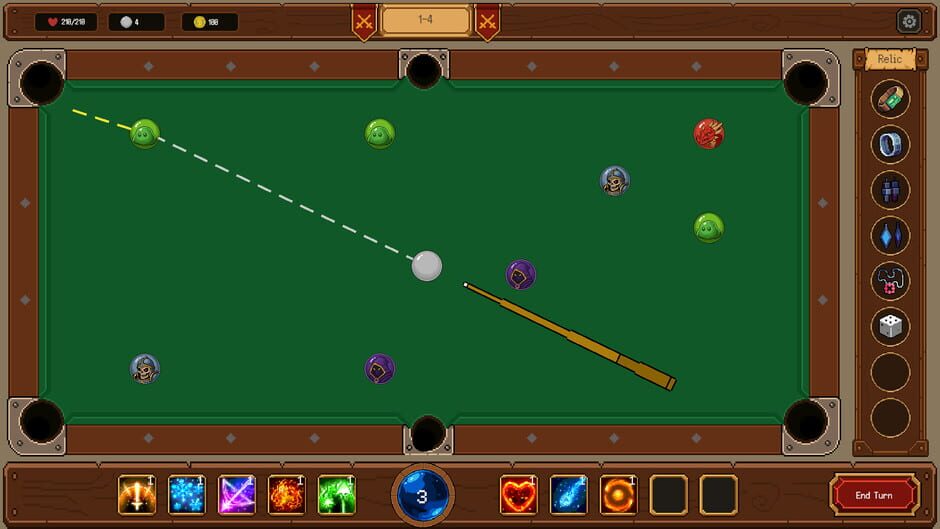 สกรีนช็อตจาก Brave Billiards (รูปที่ 2)