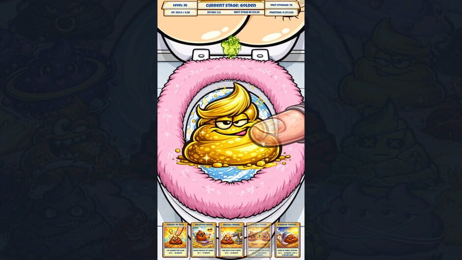 สกรีนช็อตจาก Super Idle Poop Clicker (รูปที่ 2)