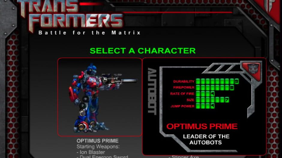 Transformers: Battle for the Matrix screenshot 3