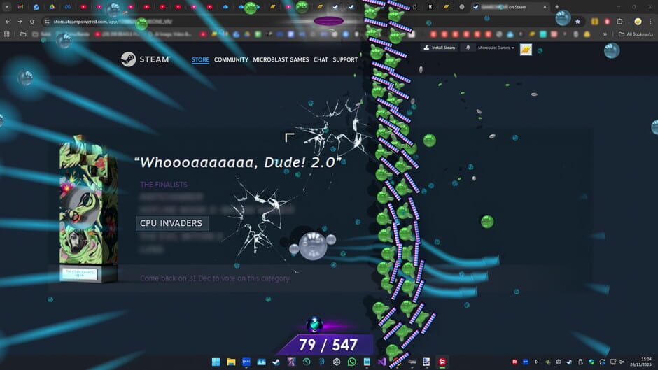 สกรีนช็อตจาก CPU Invaders: Micro Spheres (รูปที่ 2)