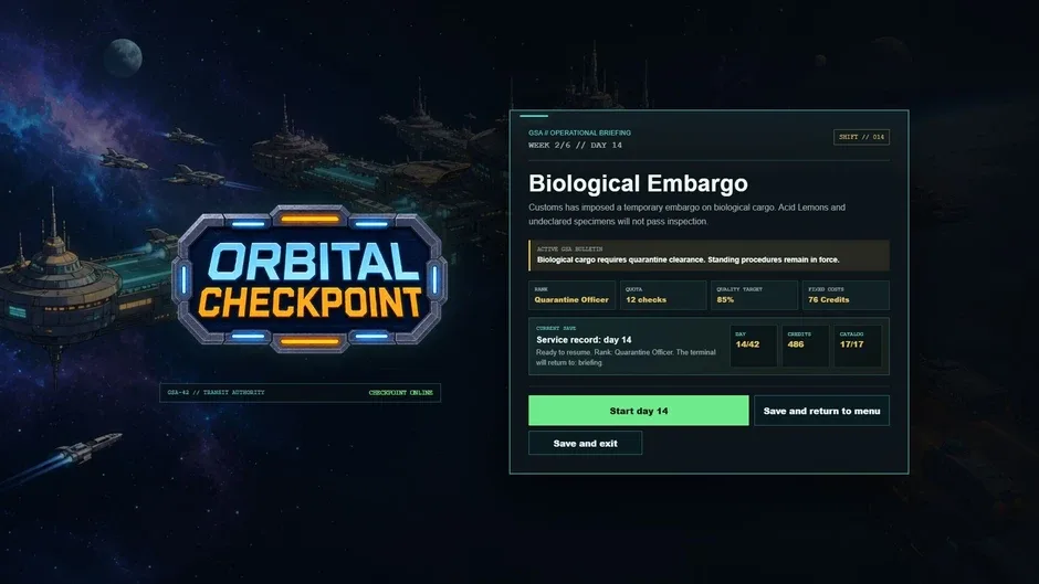 Кадър от Orbital Checkpoint