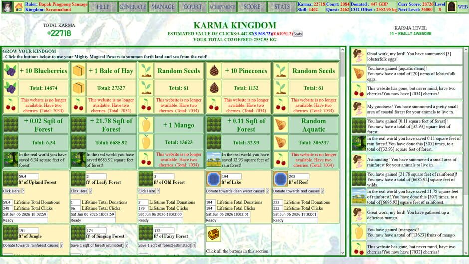 Karma Kingdom screenshot