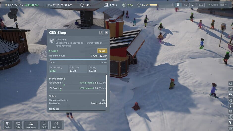 สกรีนช็อตจาก Ski-E-O! Ski Resort Tycoon (รูปที่ 4)