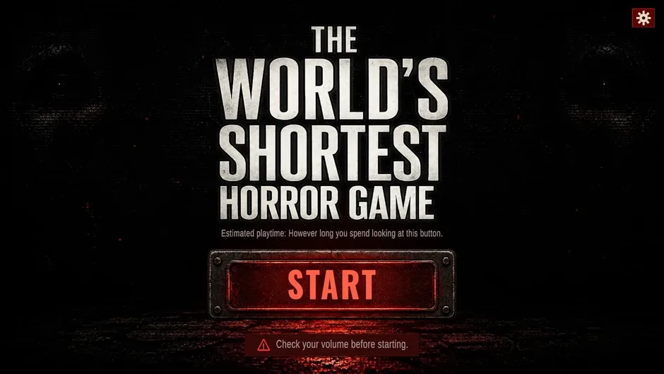 Screenshot de The World's Shortest Horror Game