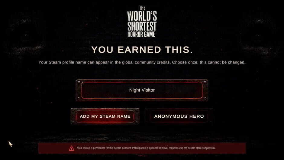 The World's Shortest Horror Game