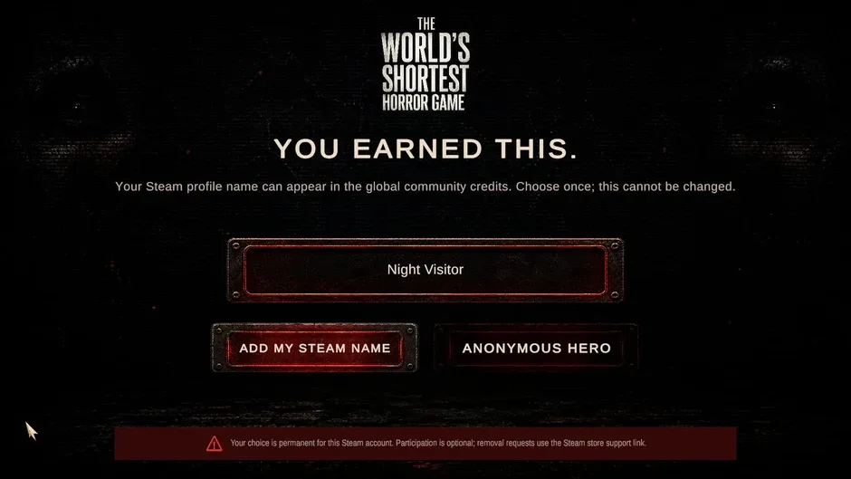 Screenshot de The World's Shortest Horror Game