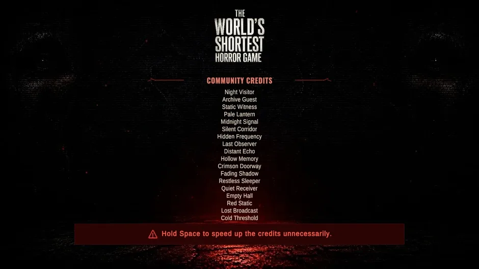 Screenshot de The World's Shortest Horror Game