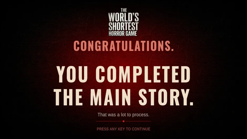 Screenshot de The World's Shortest Horror Game