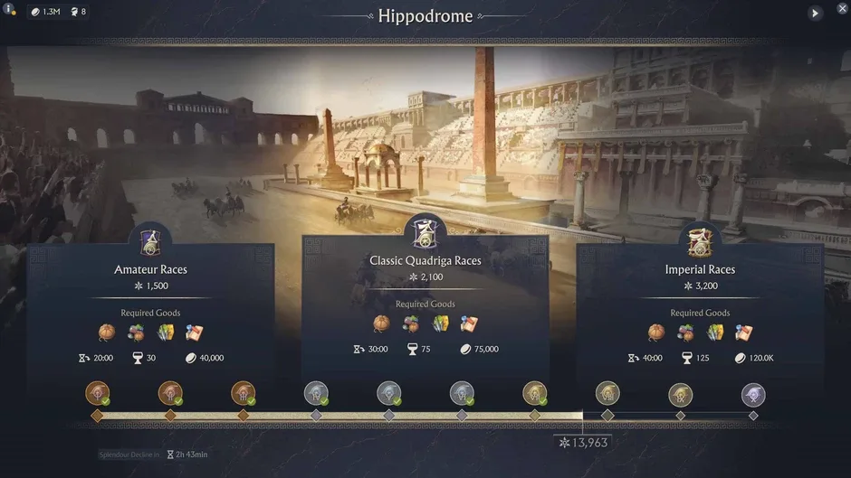 Кадър от Anno 117: Pax Romana – The Hippodrome