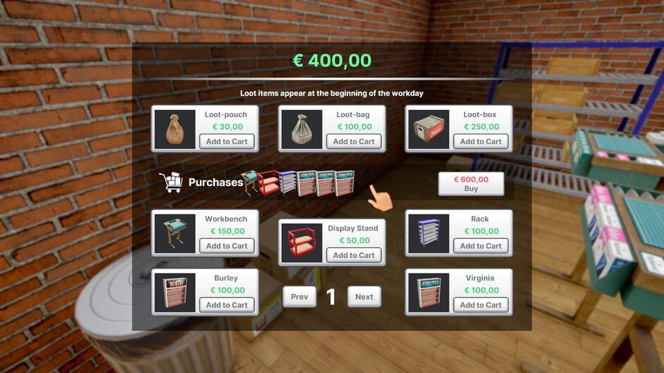 สกรีนช็อตจาก Nicotine Merchant Simulator (รูปที่ 3)