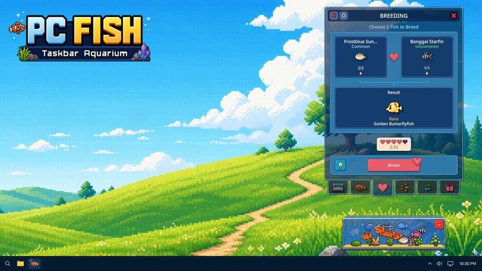 สกรีนช็อตจาก PC Fish: Taskbar Aquarium (รูปที่ 4)