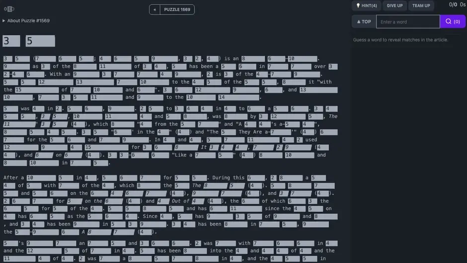Redactle screenshot