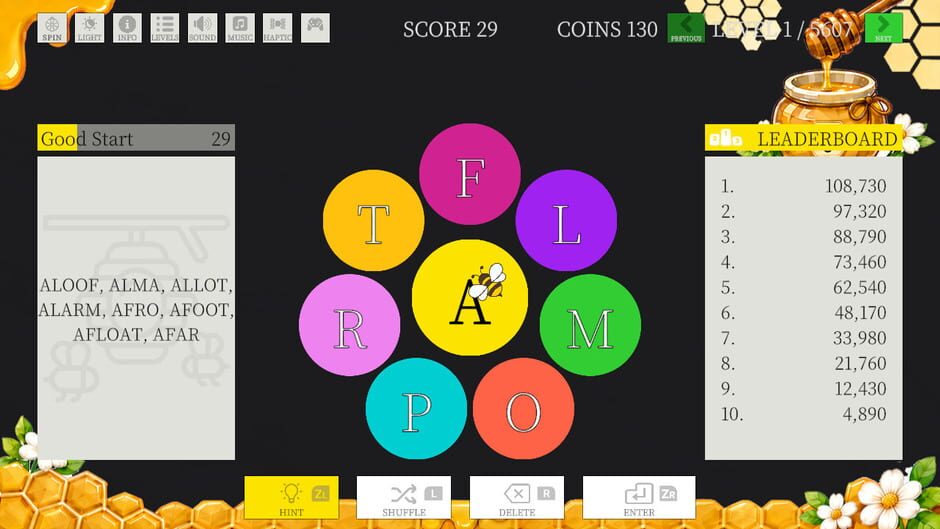 สกรีนช็อตจาก WordHive 3 (รูปที่ 2)