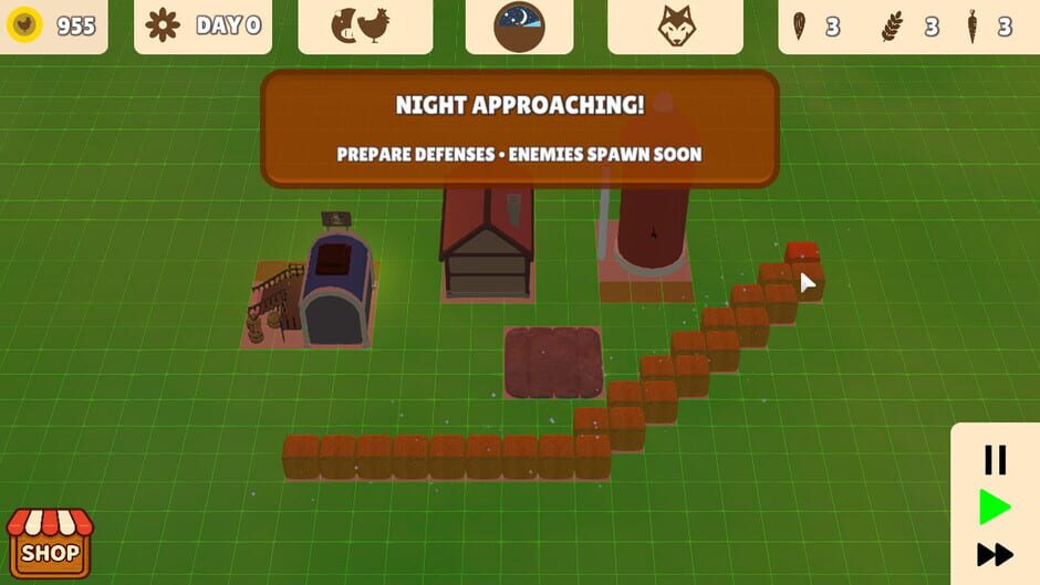 สกรีนช็อตจาก Cozy Farm Defense (รูปที่ 3)