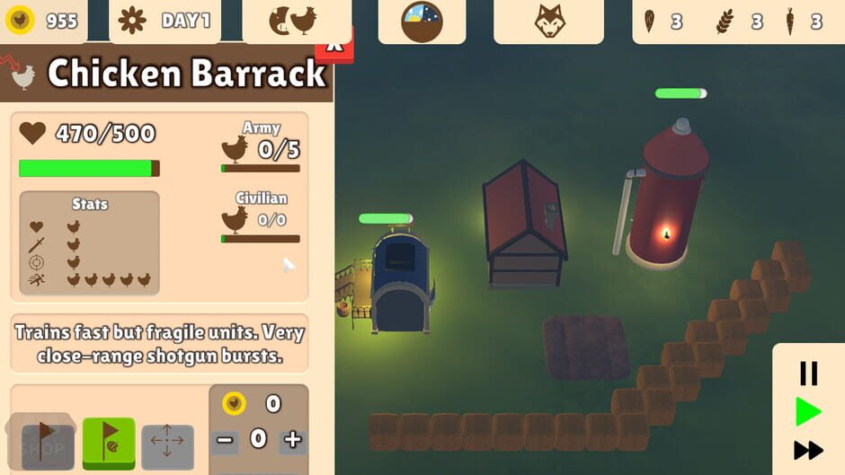 สกรีนช็อตจาก Cozy Farm Defense (รูปที่ 4)