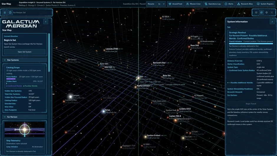 Кадър от Galactum Meridian