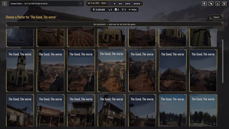 สกรีนช็อตจาก Backlot: Hollywood Studio Tycoon (รูปที่ 17)