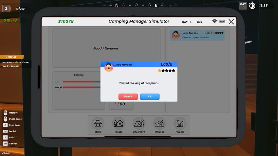 สกรีนช็อตจาก Camp Manager Simulator (รูปที่ 8)