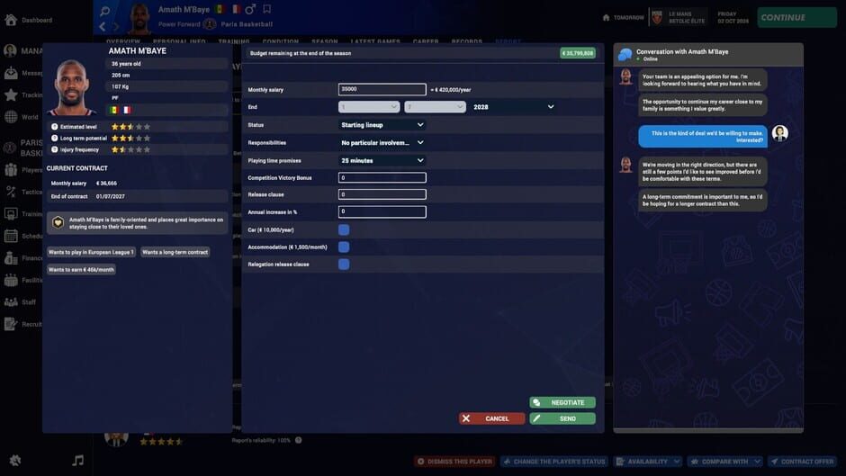 สกรีนช็อตจาก Pro Basketball Manager 2027 (รูปที่ 5)