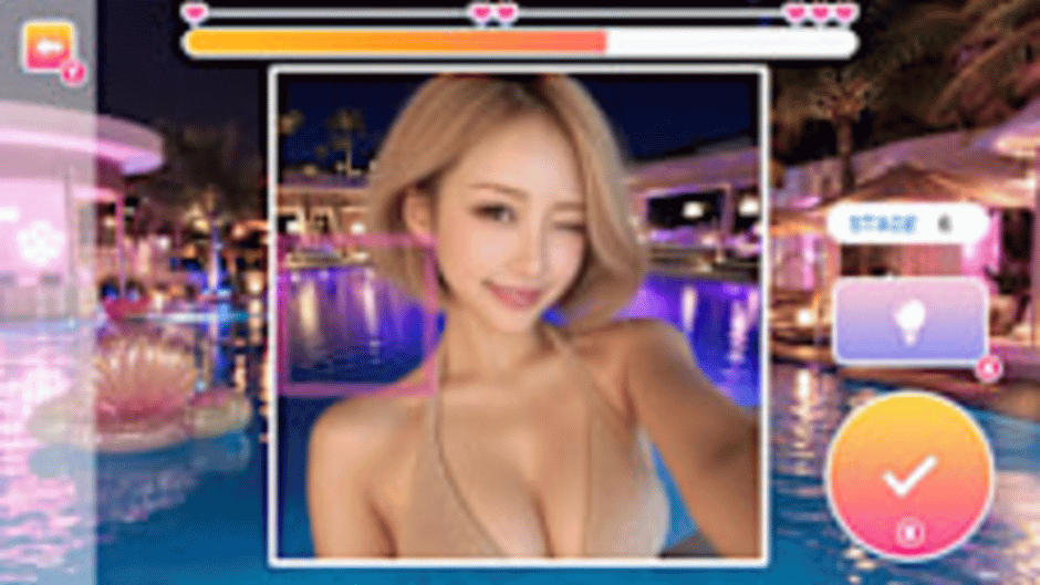 Neon Beauties: Hentai Photo Puzzle Screenshot