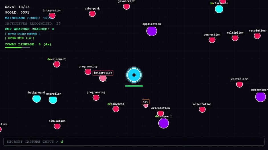 Typing Defense screenshot 1