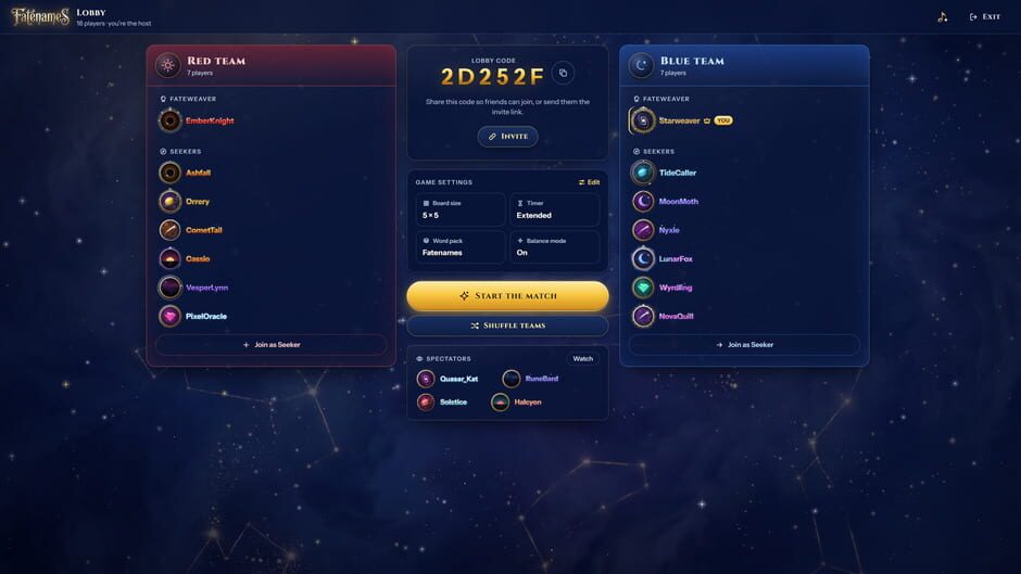 Fatenames screenshot