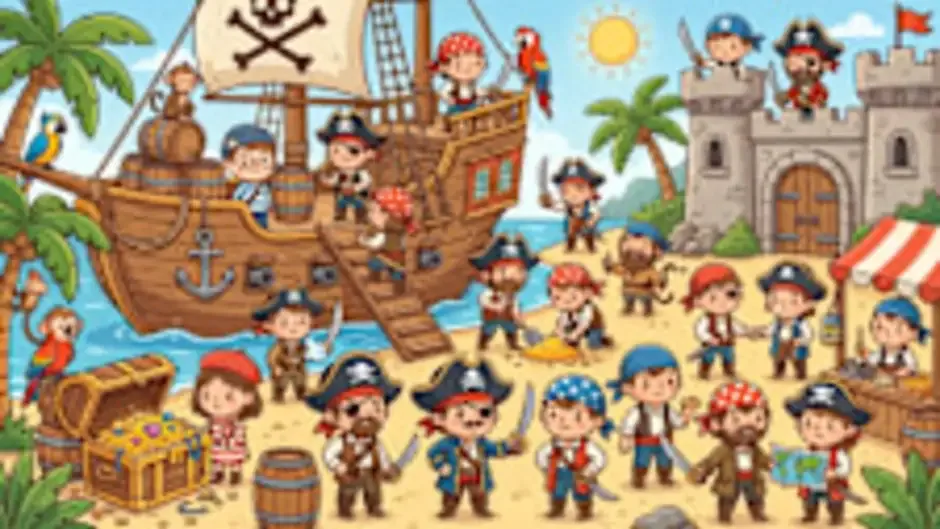 Кадър от Where are Leo and Mia? Pirate Island