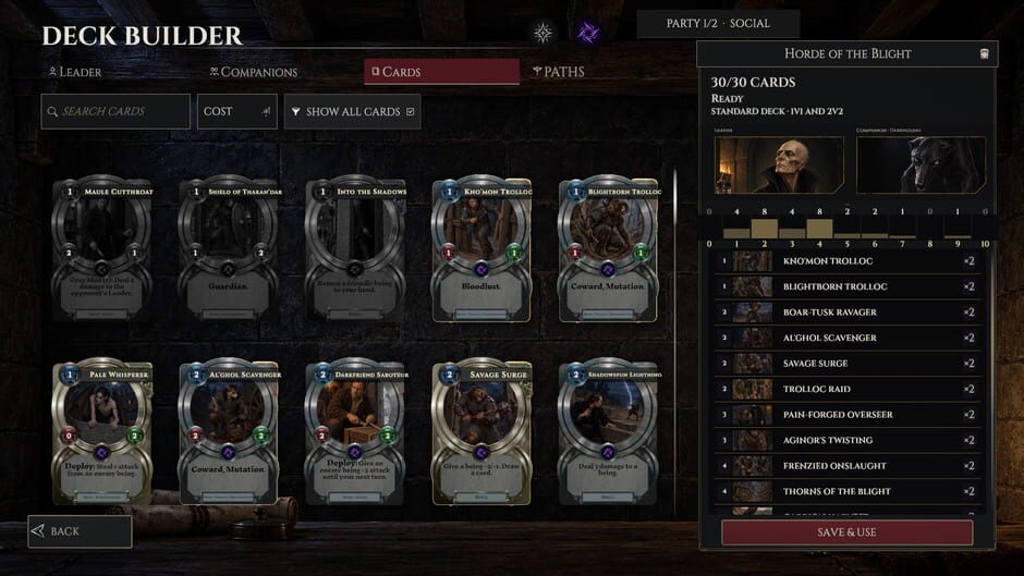 Heroes and Forsaken: The Wheel of Time Digital Card Game screenshot