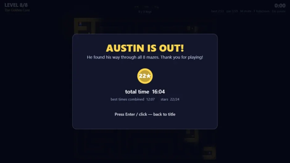 Кадър от Austin Lost in Maze