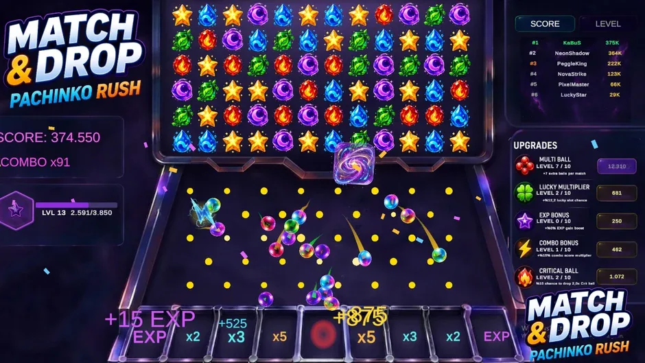 Кадър от Match & Drop: Pachinko Rush
