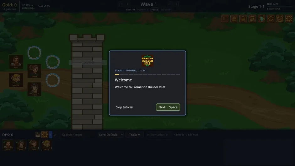 Кадър от Formation Builder Idle