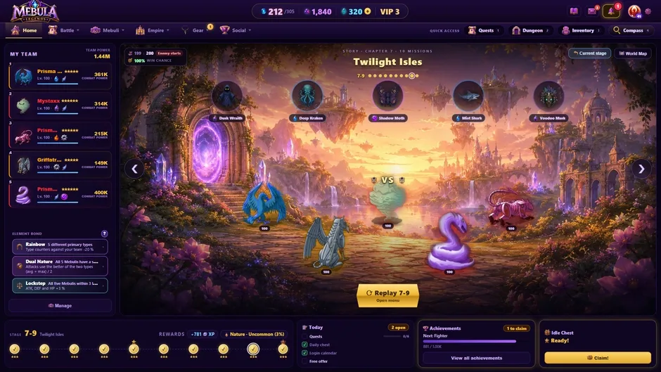 Кадър от Mebula Legends